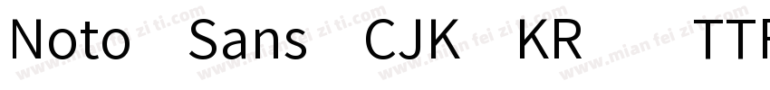 Noto Sans CJK KR (TTF) Bold字体转换